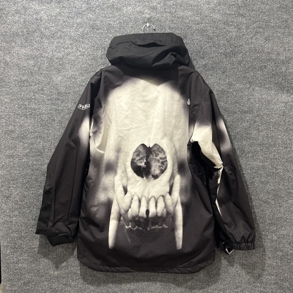 Volcom Other - Vintage 00's Volcom Let It Storm Animal Skull Ghost Black Fleece Jacket Men's S
